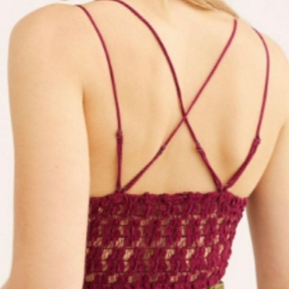 Free People Celine Mulberry Velvet Bralette XS - Picture 2 of 5